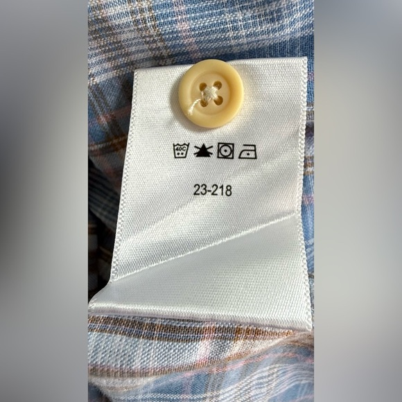 Grayers Clothiers Men’s Plaid Short Sleeve Shirt Blue Brown Cotton XL - Picture 9 of 9